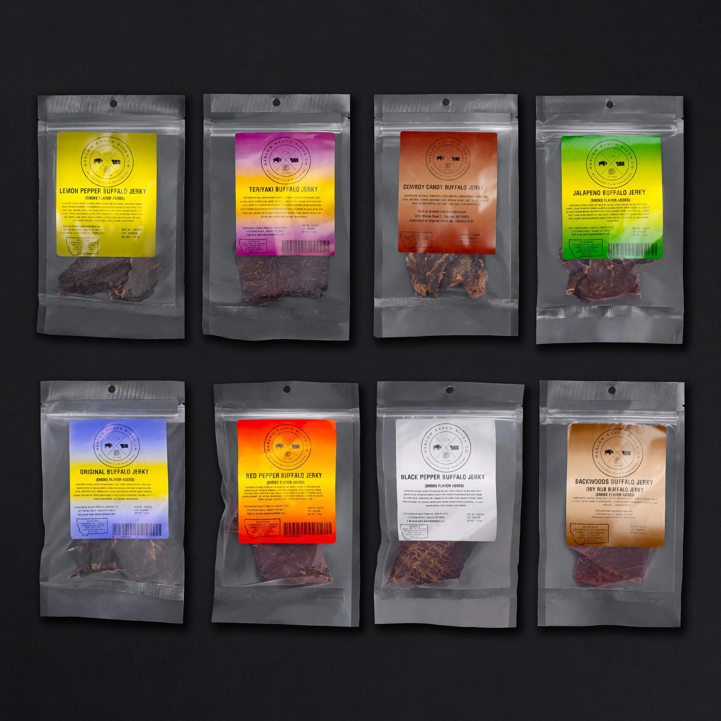 Bison Jerky 1.5oz - Eight Flavors
