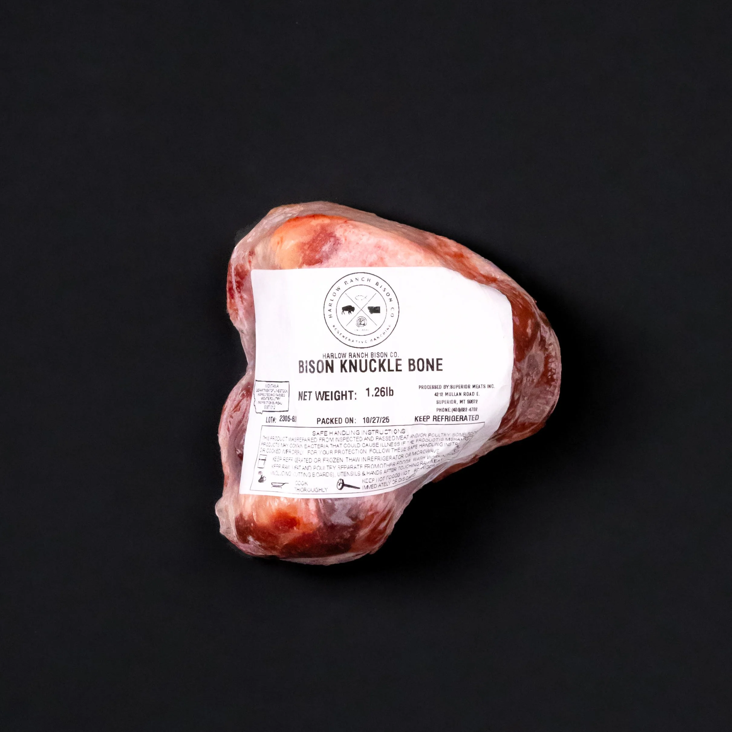 Bison Bone Broth Bones (knuckles)