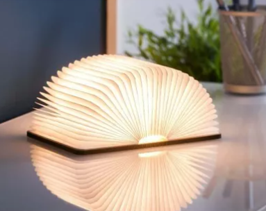 LÀMPARA LIBRO MADERA/PAPEL