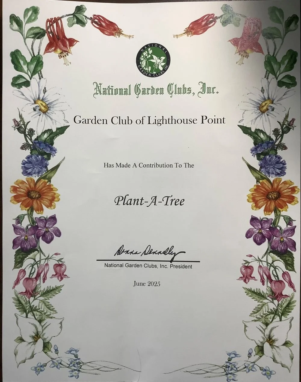 Plant a Tree Certificate