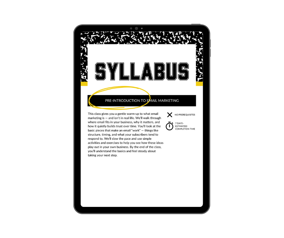 EM 000 ‧ Pre-Introduction to Email Marketing ‧ Class + Workbook