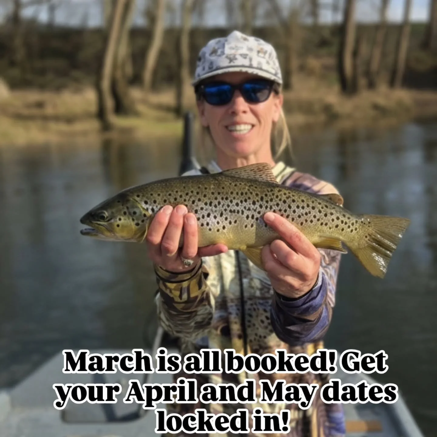 Jenn with a beautiful brown on a sunny warm day! Get your spring and summer dates before it's too late!

#flyfishing #uppercumberland #nashville #knoxville #tennessee

@orvisflyfishing
@orvisnashville
@scientificanglers
