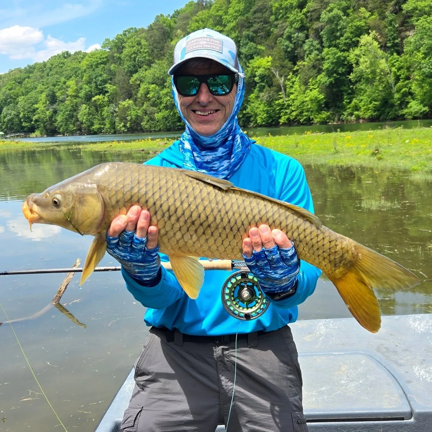 The legend himself Mr. Gorman with a nice healthy mud pig (carp). Often looked over as a trash fish to some. But sight fishing and accuracy is the key for these spooky and finicky fish. If you want to branch out from the norm and have some good ole c