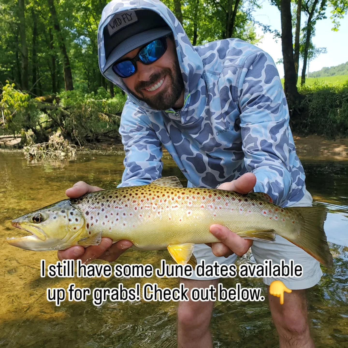 I still have some June dates up for grab! This is the time we are getting high numbers of trout on the Caney and awesome smallmouth fishing on the Center Hill tributaries! June 2nd,9th,18th,22nd,24th and 30th are open. I have plenty of openings for J