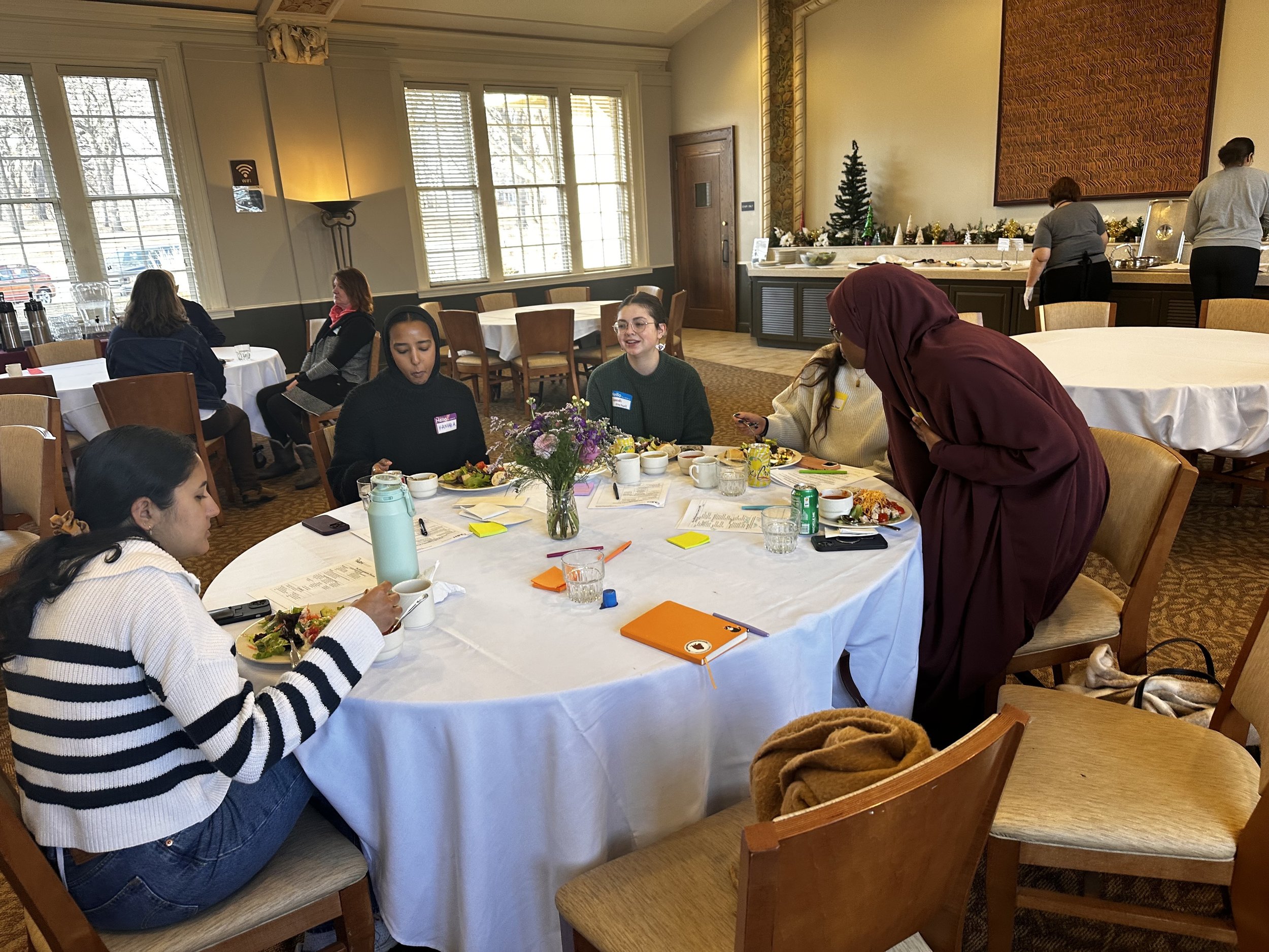 Fellows and mentors connected over lunch together.