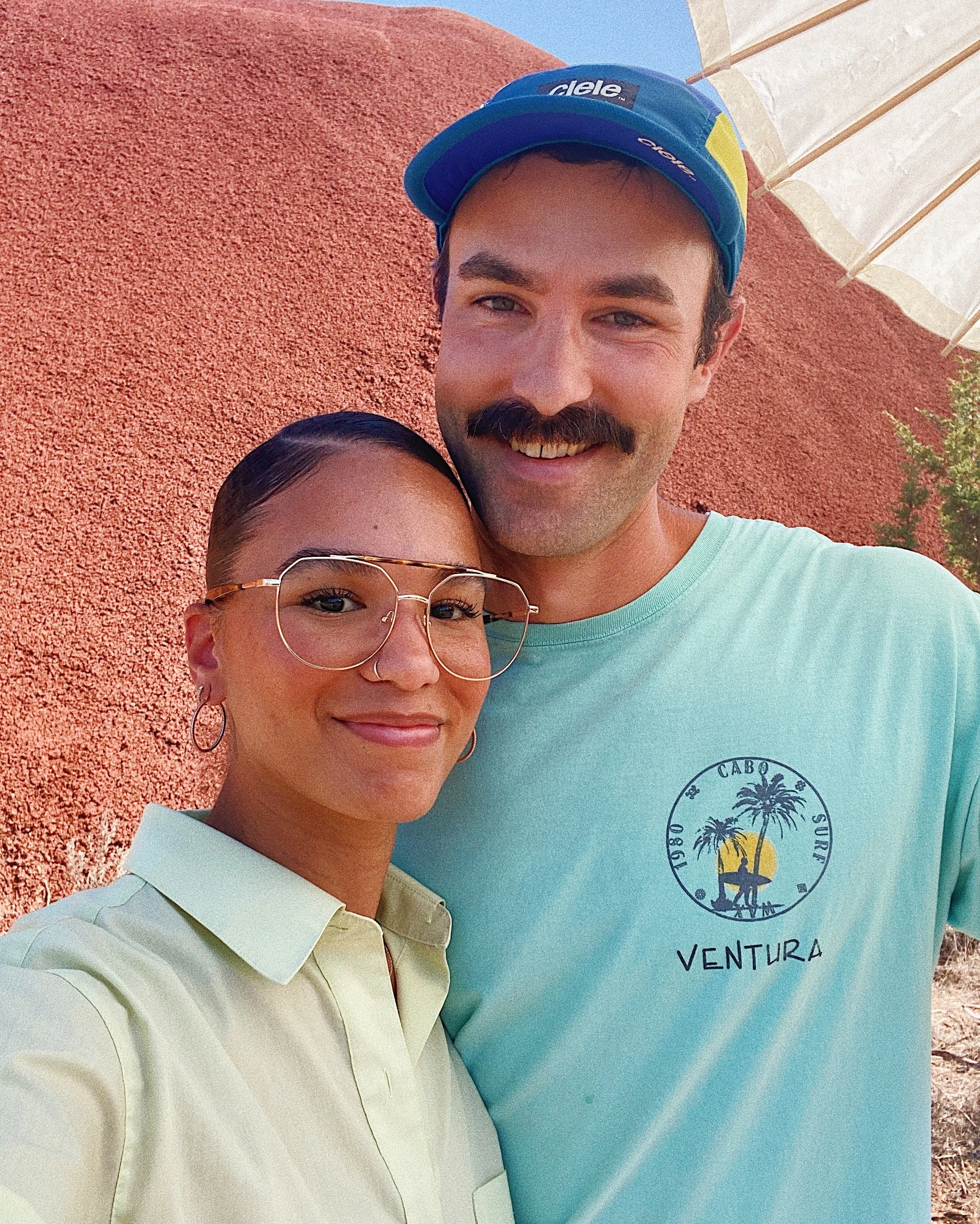 dustin and natasha in the desert