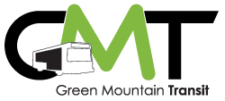 Green Mountain Transit logo with stylized abbreviation GMT and a bus icon.