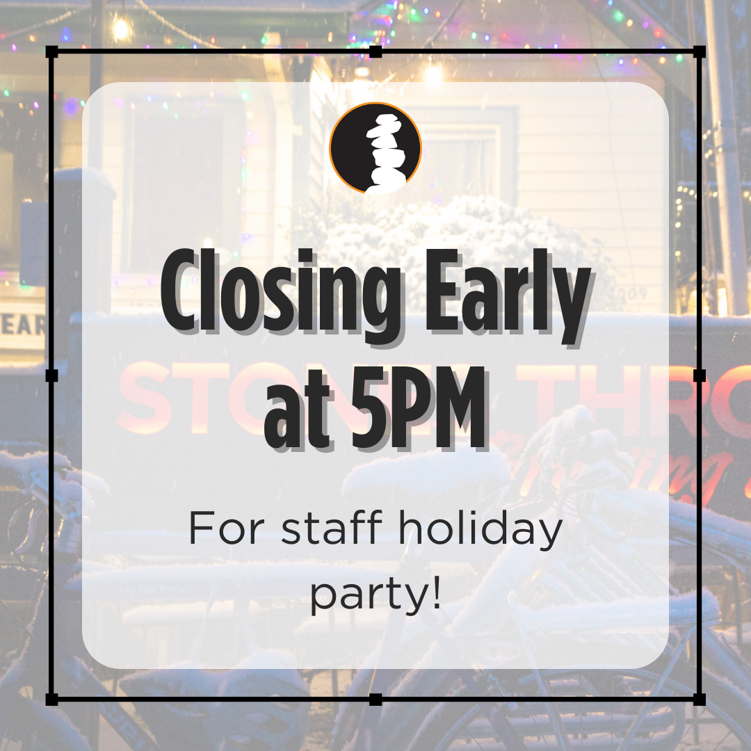 Closing at 5pm!