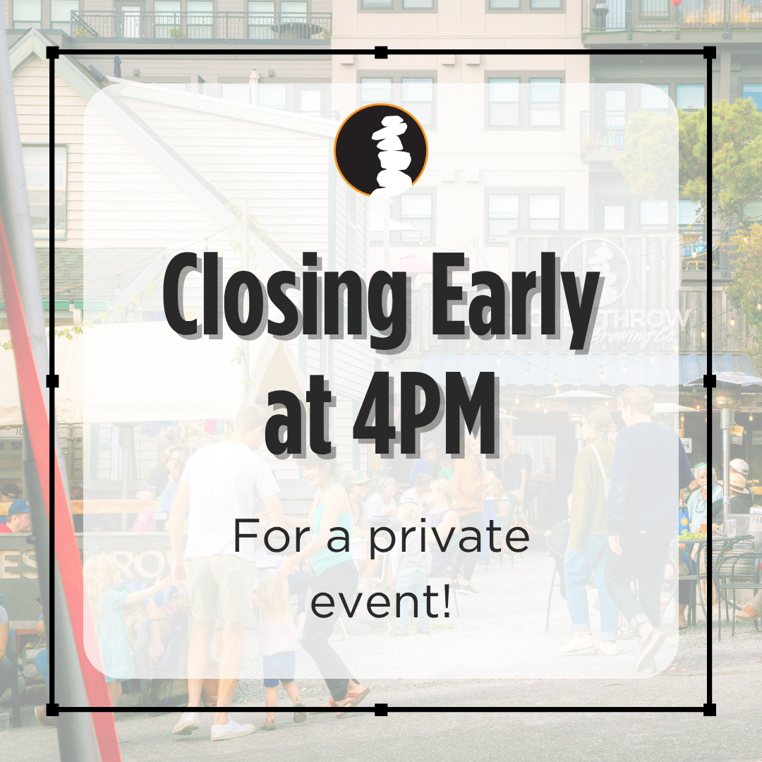 Closing at 4pm for Private Event