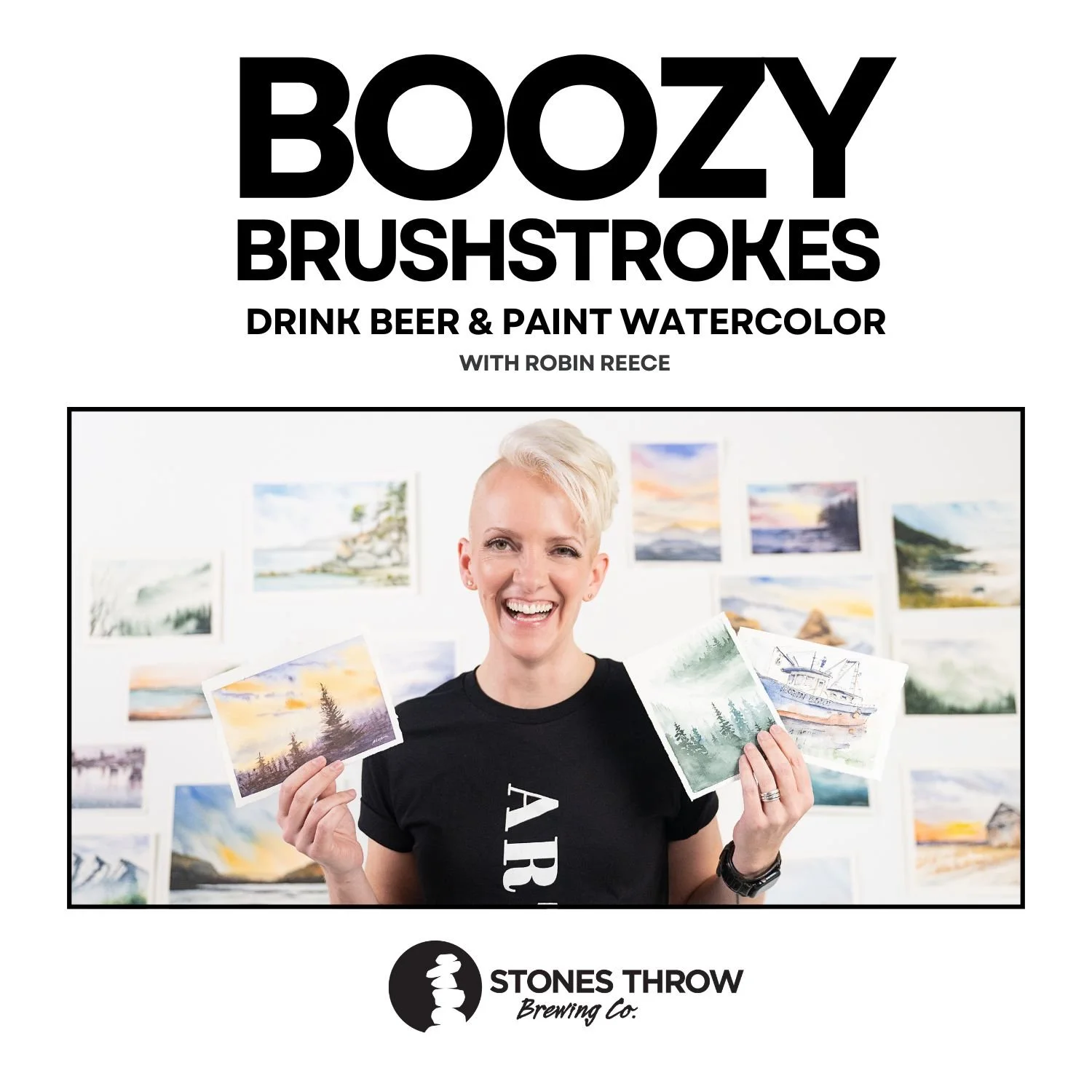 Sip &amp; Paint - Boozy Brushstrokes with Robin Reece