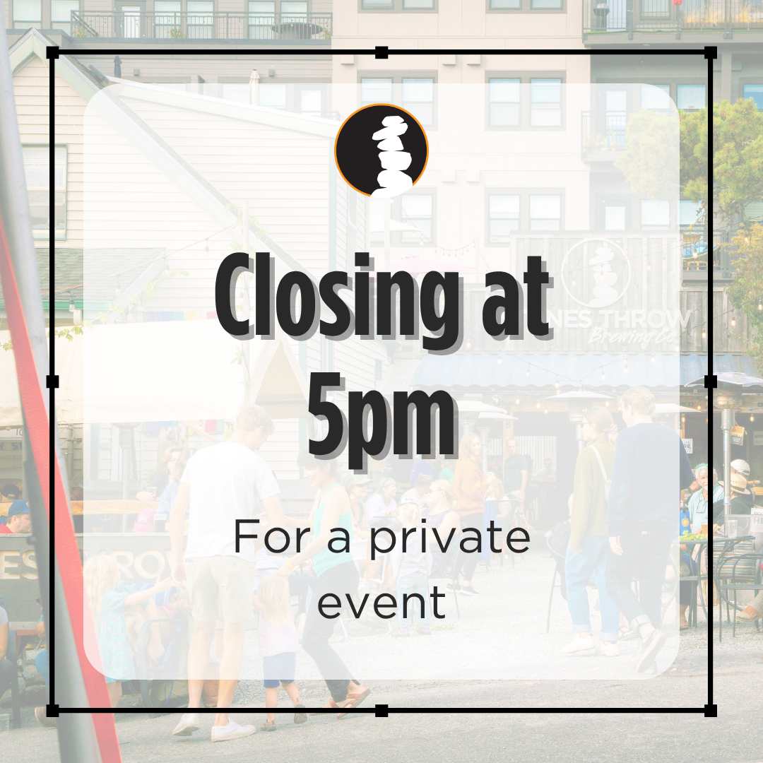 Closing at 5pm for Private Event