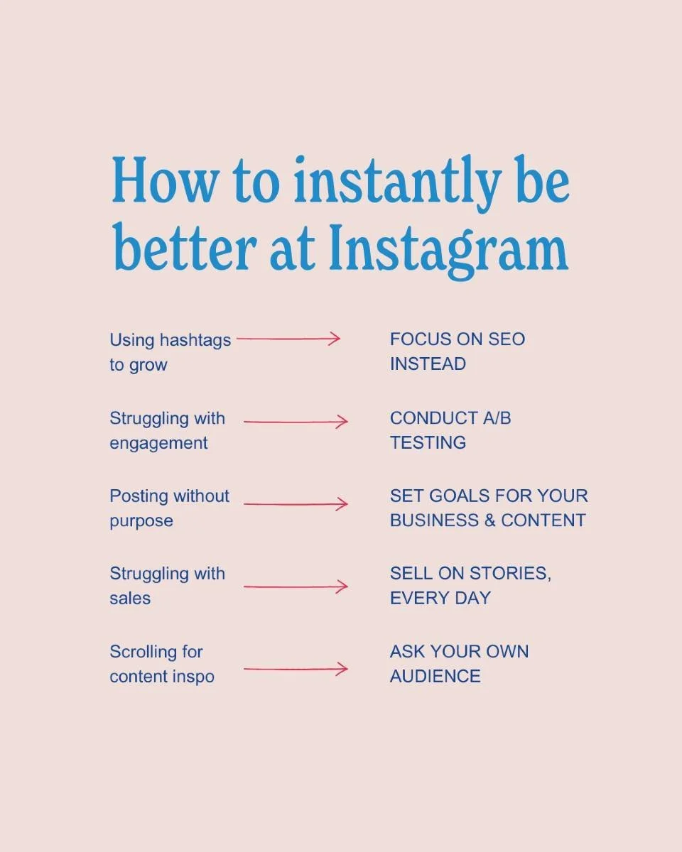 Want to level up your Instagram game? 🚀 Learn these tips to instantly improve your presence! 👉 Follow us for more tips and tricks to take your Instagram to the next level! 

#InstagramTips #SocialMediaMarketing #GrowYourFollowing #OnlinePresence #E