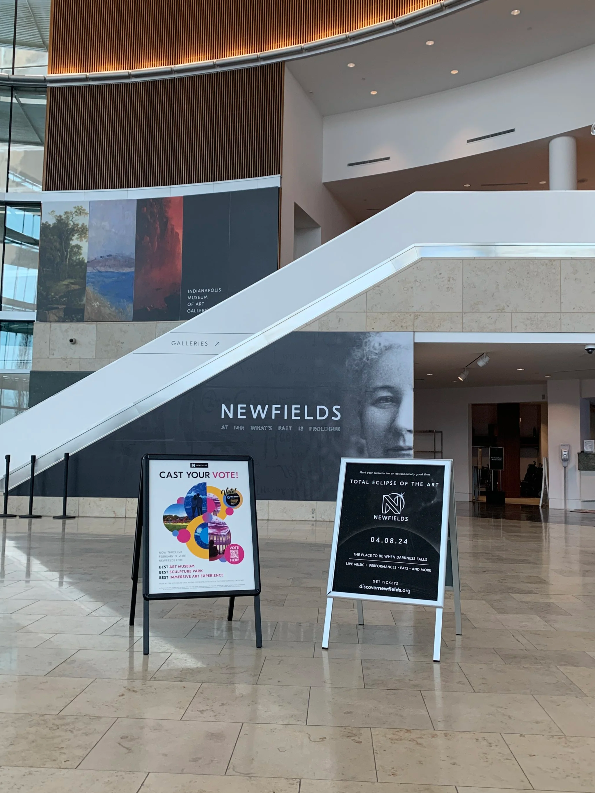 On campus promotional signage 