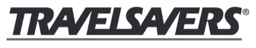 Travelers logo in black and white.
