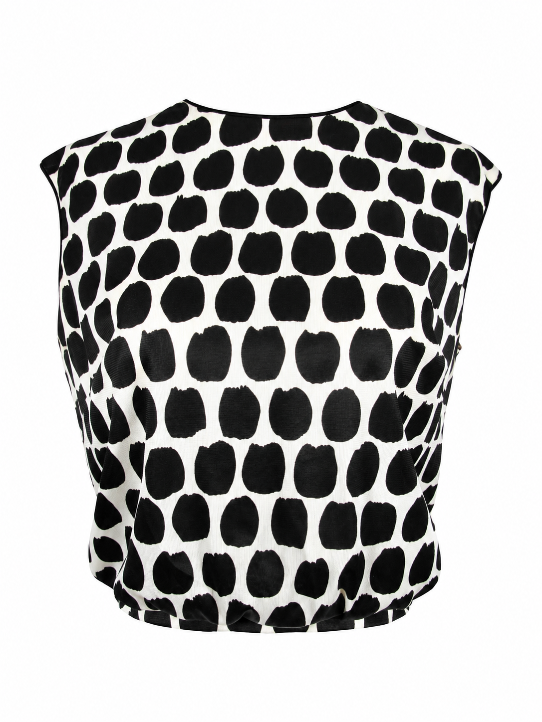 Silk Polka Dot Sleeveless Blouse
