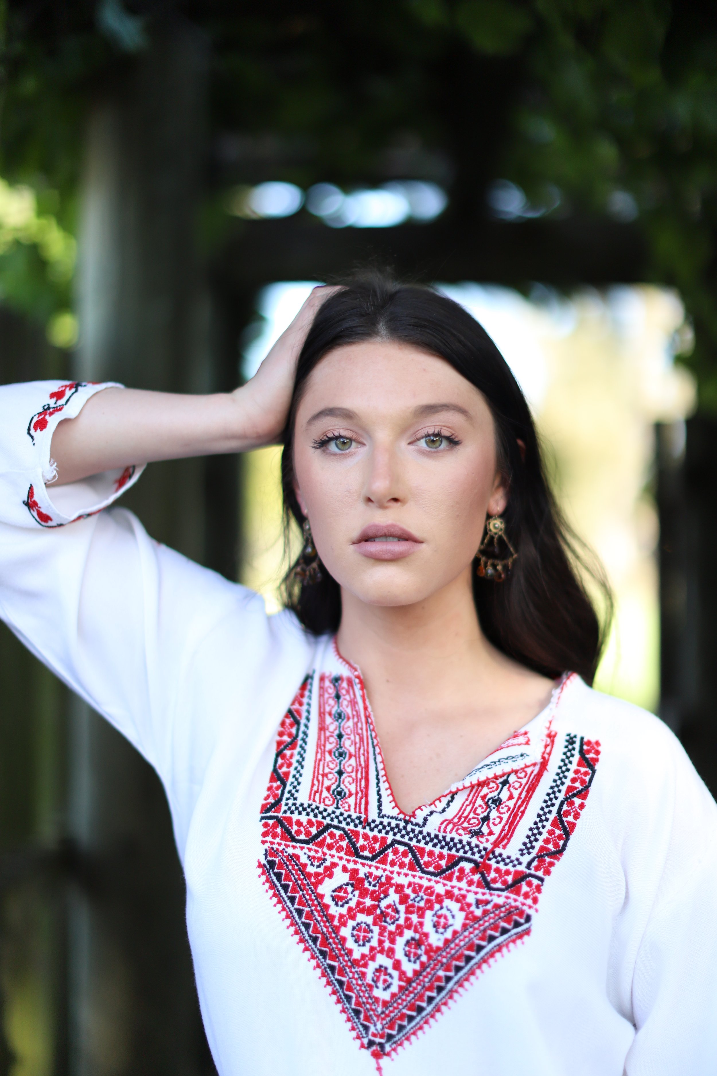 Embroidered Elegance: Timeless White Dress