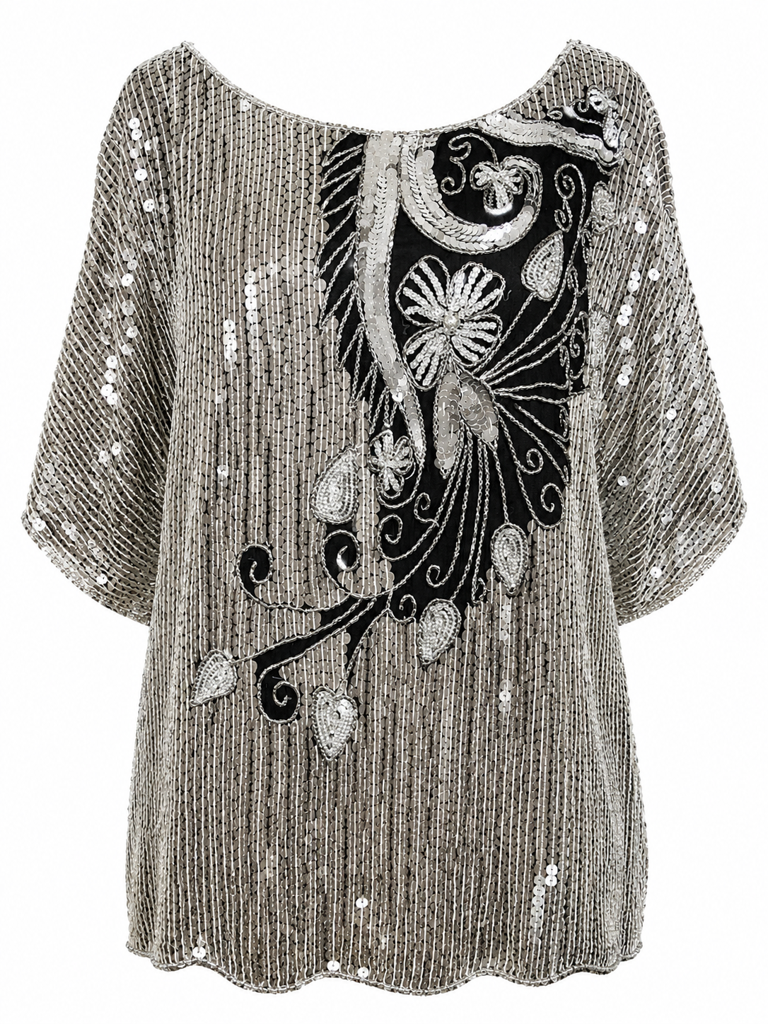 Glamorous Sequin Embroidered Top
