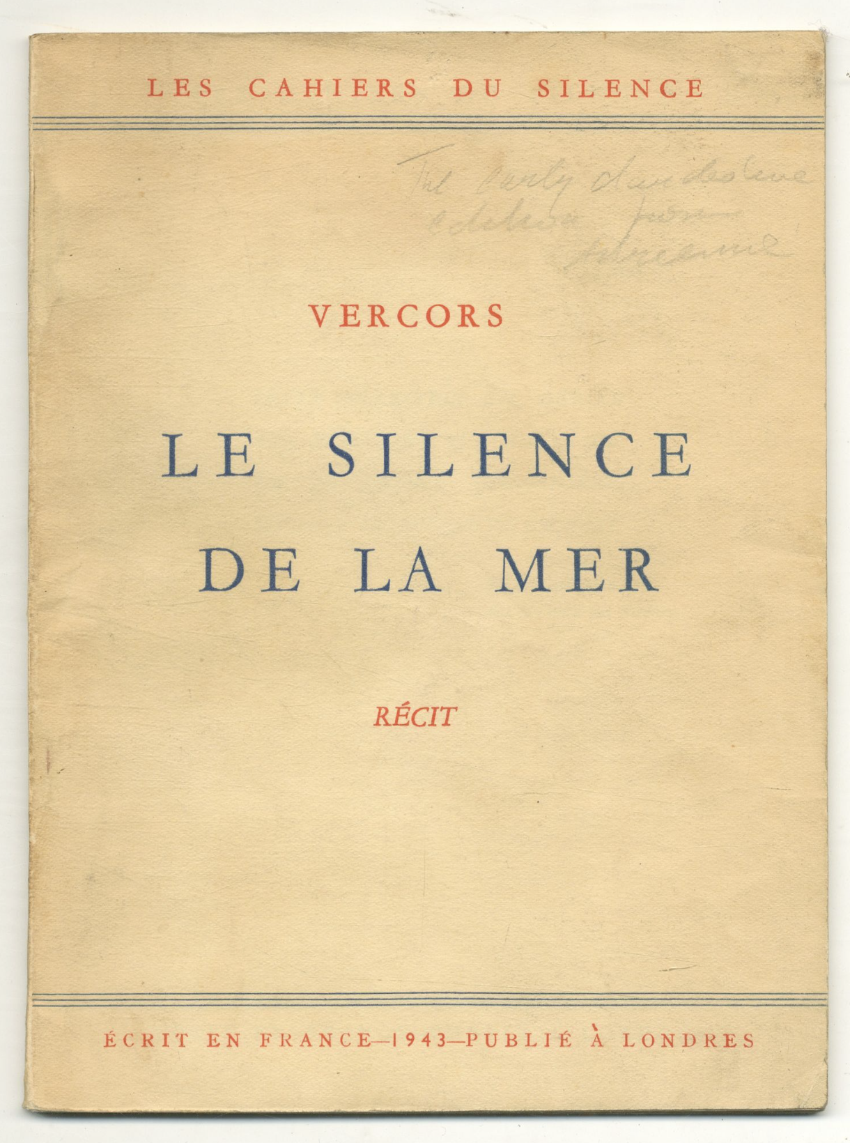Le Silence de la Mer — Vercors (Jean Bruller)