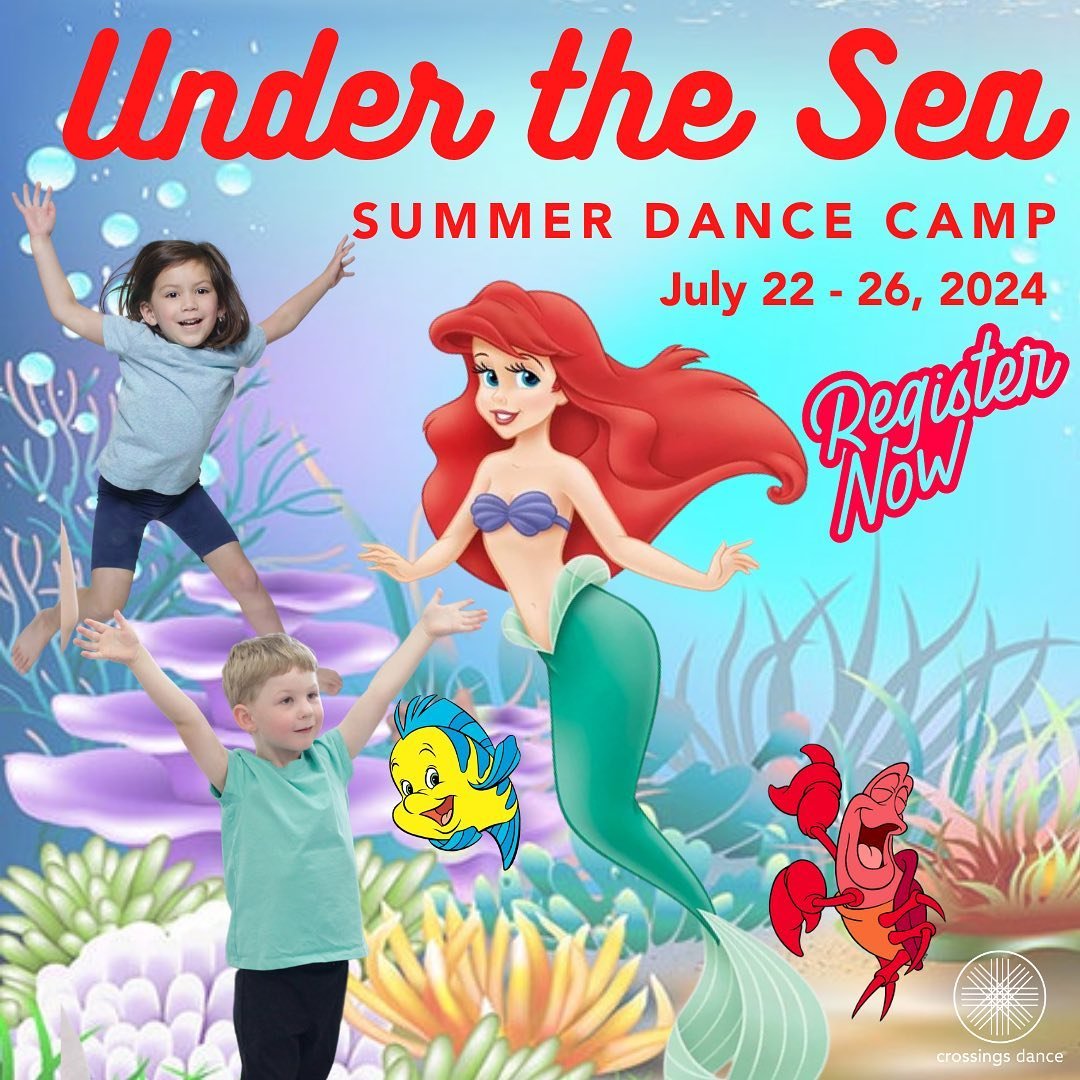 🐠 UNDER THE SEA Summer Dance Camp 🦀

July 22 - 26, 2024
Half day option - 9:00am - 12:00pm
Full day option - 9:00am - 4:00
Ages 3-7 yrs

Dive into dance this summer as we journey under the sea with Flounder the fish, Princess Ariel and all of their