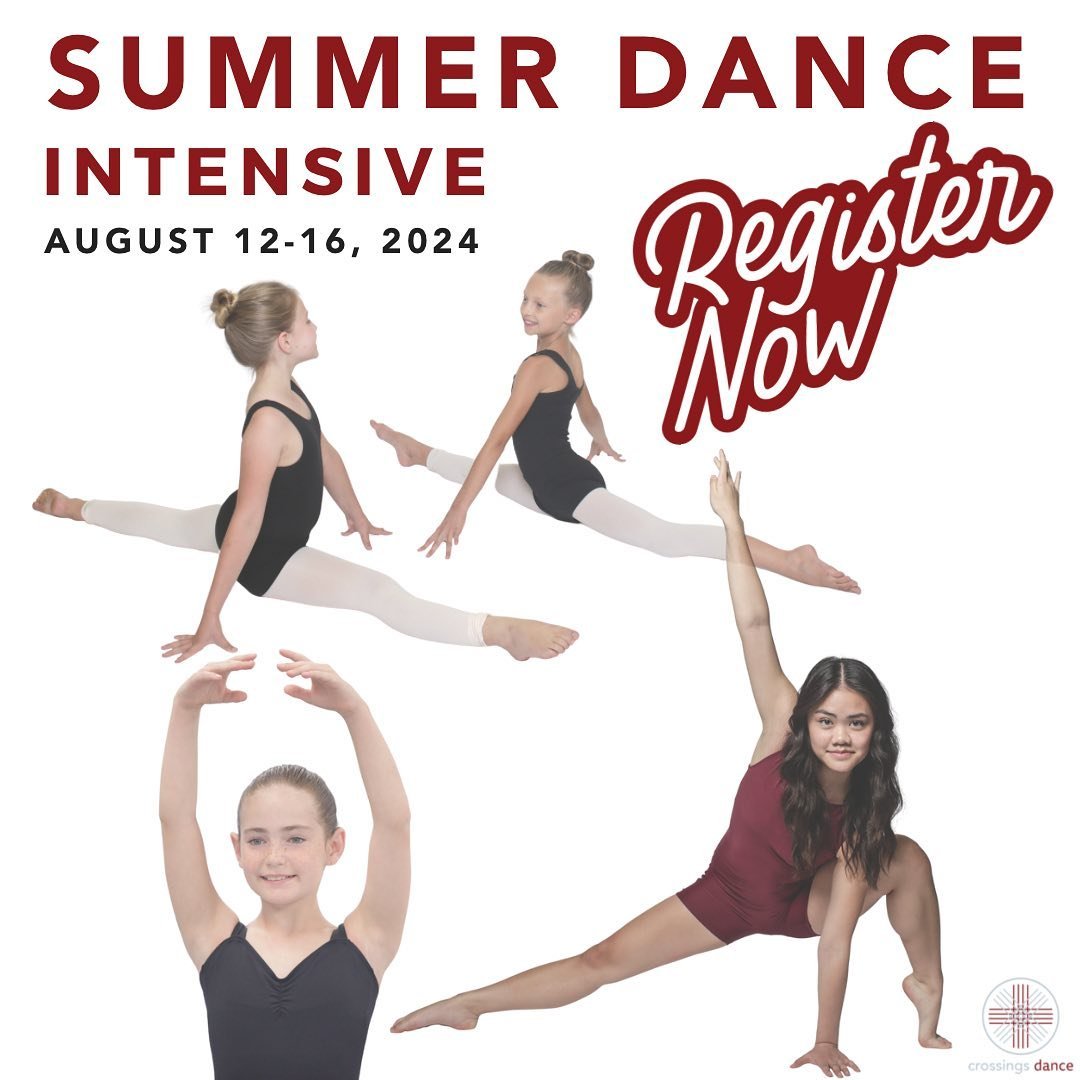 ✨ SUMMER DANCE Intensive ✨

August 12 - 16, 2024
Half day option - 9:00am - 12:00pm
Full day option - 9:00am - 4:00

Get ready to JUMP back into dance this fall with this action-packed intensive including Contemporary, Acro, Jazz, Character, Tap, Bal