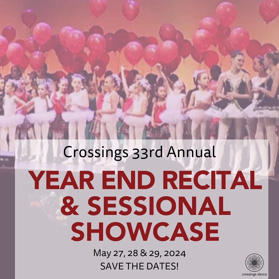 Let the countdown begin 🎉

We are only 4 weeks away from our 33rd Annual Year End Recital! Dancers are working hard on their class choreography, trying on costumes, and preparing to hit the stage! What an exciting time✨

🎟️ RECITAL TICKETS 🎟️
Tick