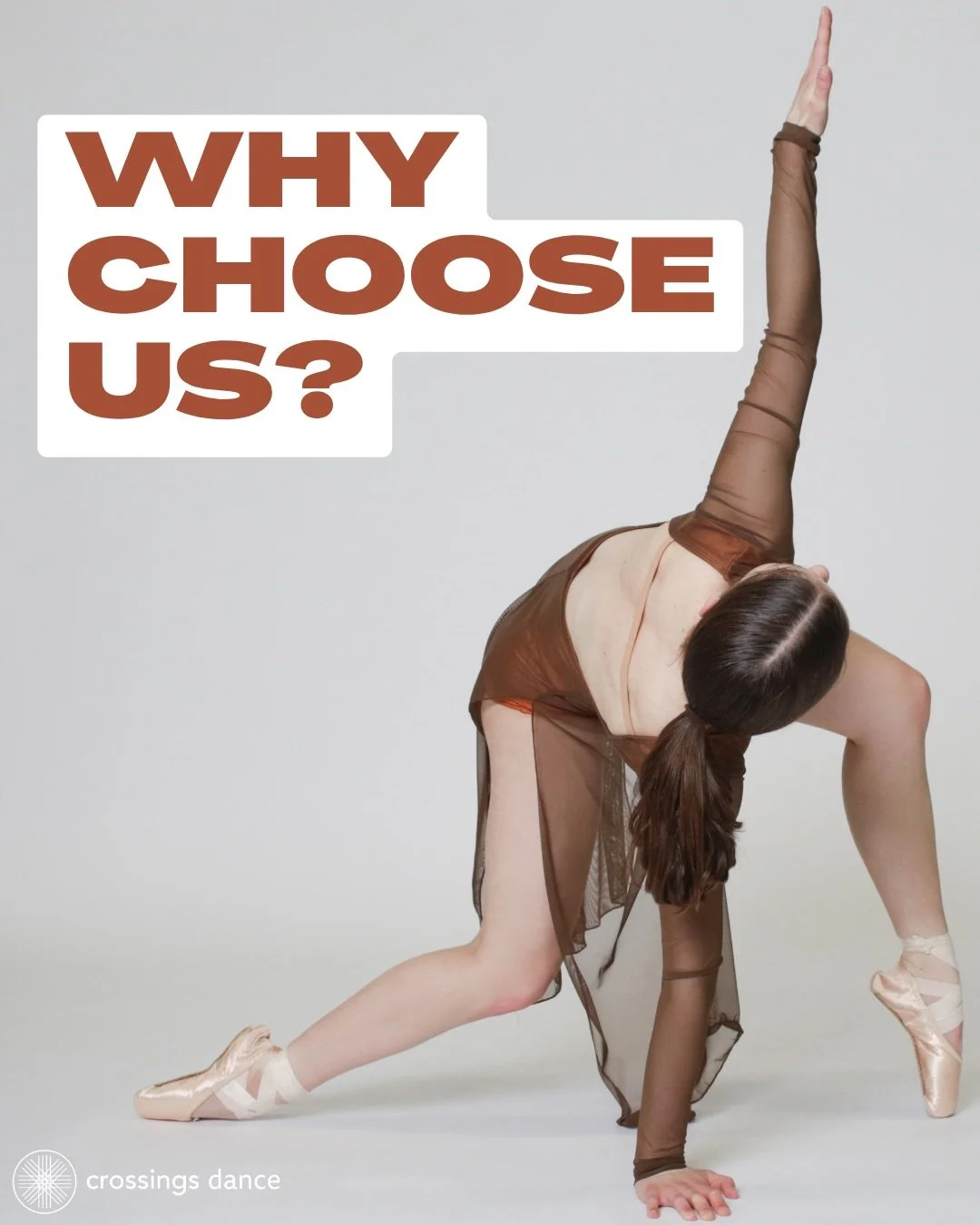 WHY CHOOSE US? 

At Crossings Dance, we believe every dancer deserves a place where they can grow, belong, be challenged, be encouraged, and discover the joy of movement 💫

Find out why families choose Crossings! 

🩰 EXCEPTIONAL TRAINING
💫 A WHOLE