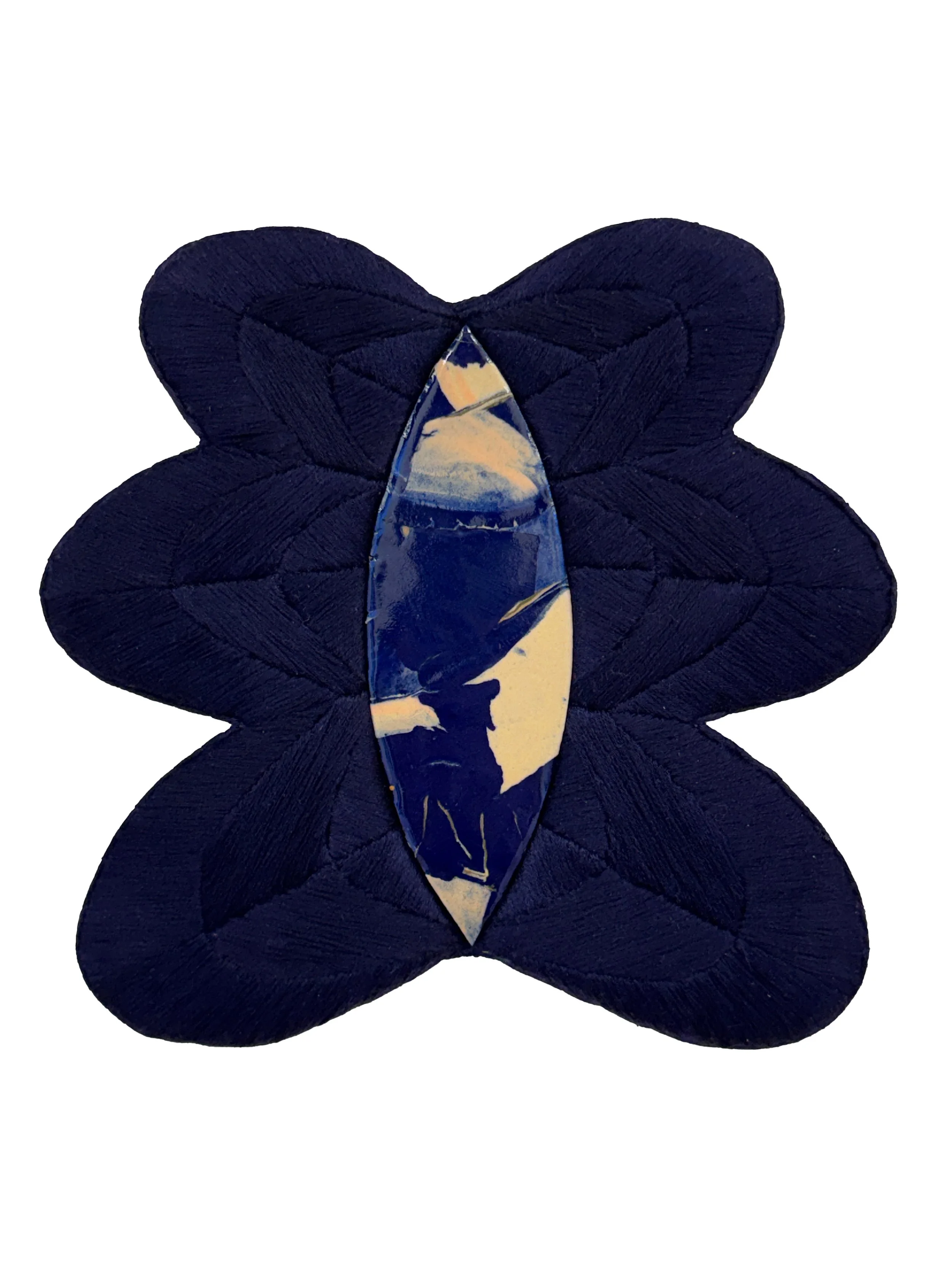 Indigo Form with Marbled Blue Ceramic Tile