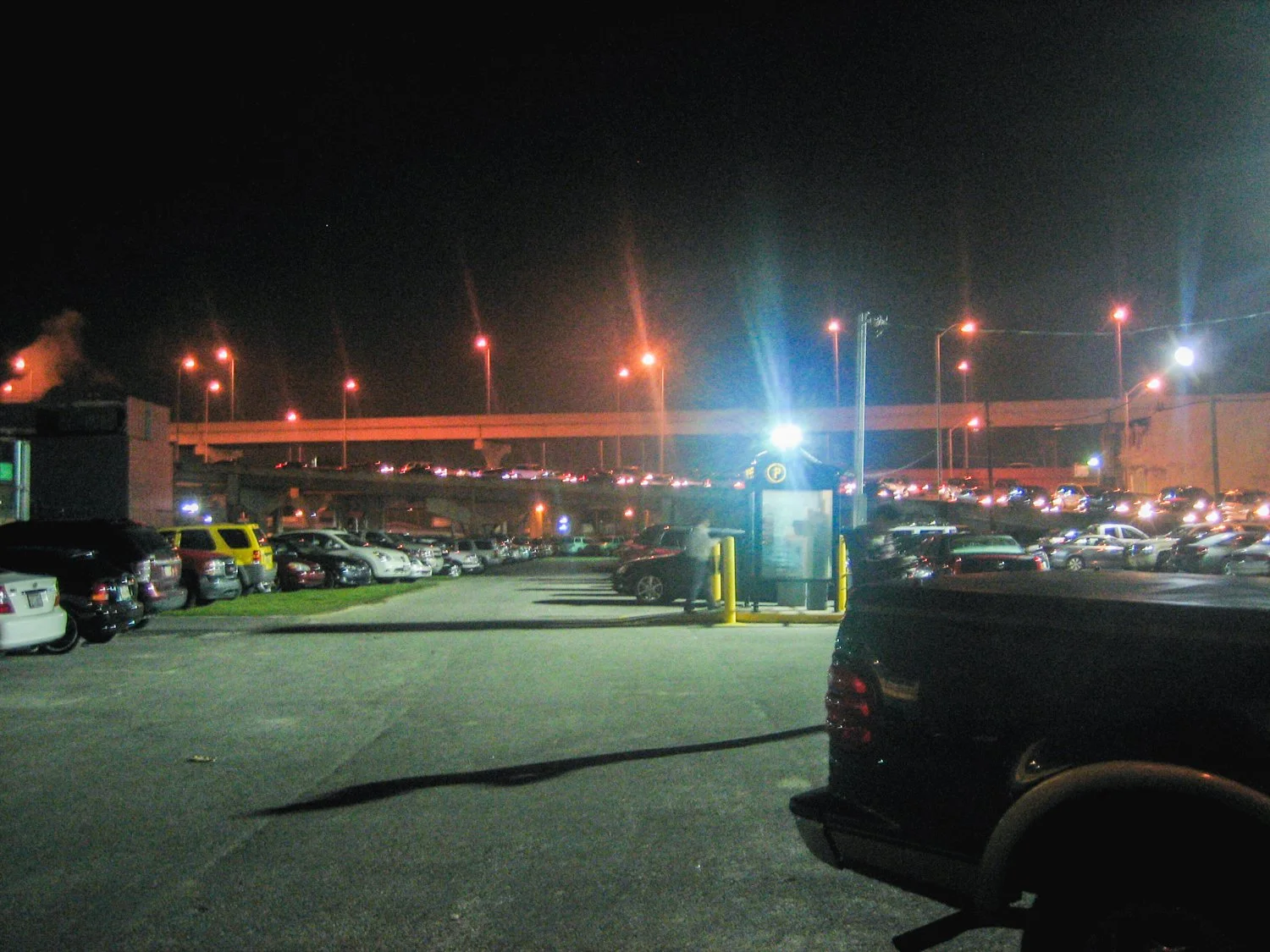 Influx of cars coming from the Camp St. exit.