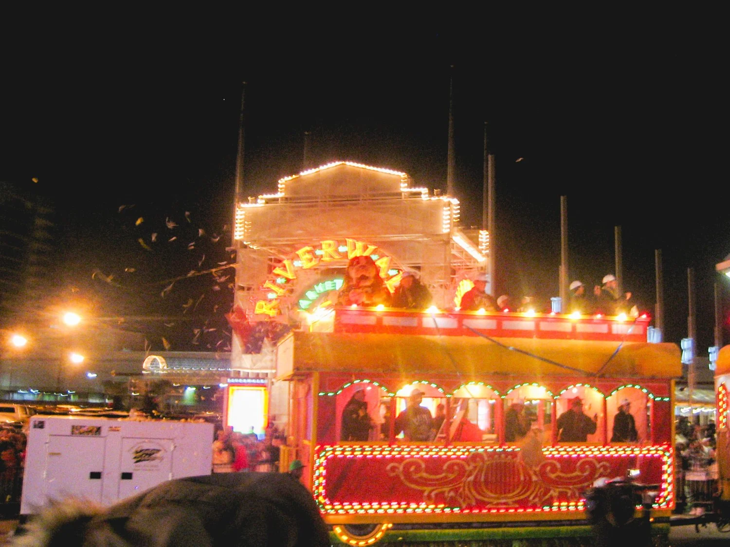 One of the Saints mascots, Gumbo the dog.