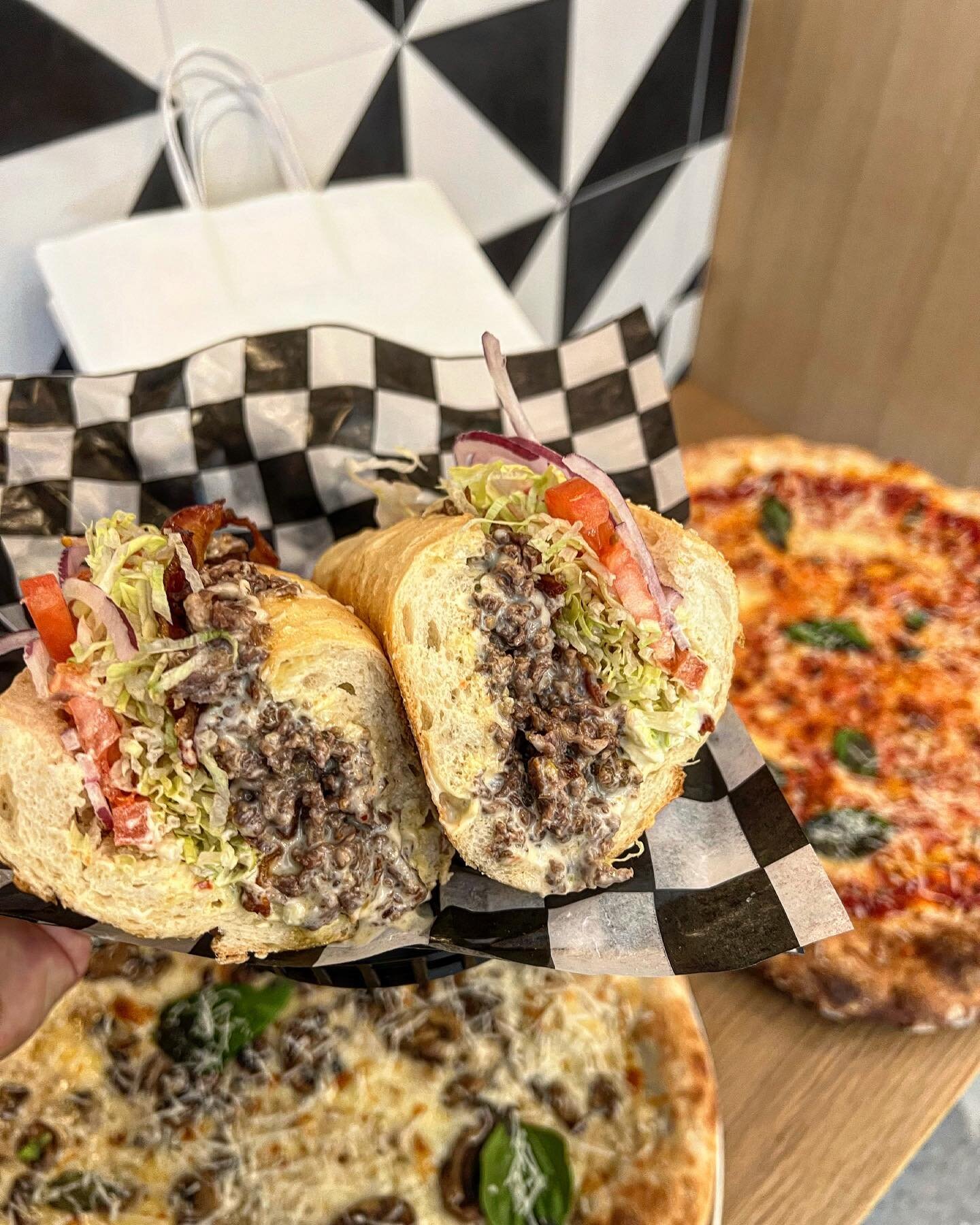 This is what heaven looks like (in our world)

Pick up + Delivery via link in bio

PIZZA AVAILABLE AT 1875 K Street ONLY

#protip: the Philly Special Cheesesteak is best consumed over a slice of pizza - if anything busts out of your steak it lands on