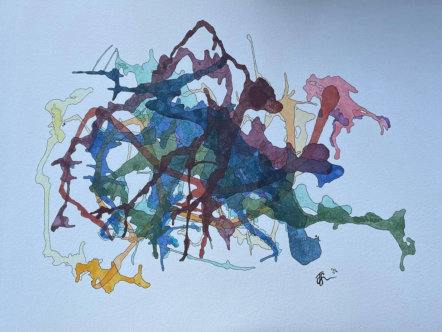 #emptylightproject #weshapetheuniverse #rabbitantlerarts  #timeisart #spaceisritual  #interstellardownload  #higherfrequency  #portal  #sacredgeometry  #abstractart  #watercolor  #watercolorandink  #400lbpaper  #doublerainbow  #everyisland  #mindscap