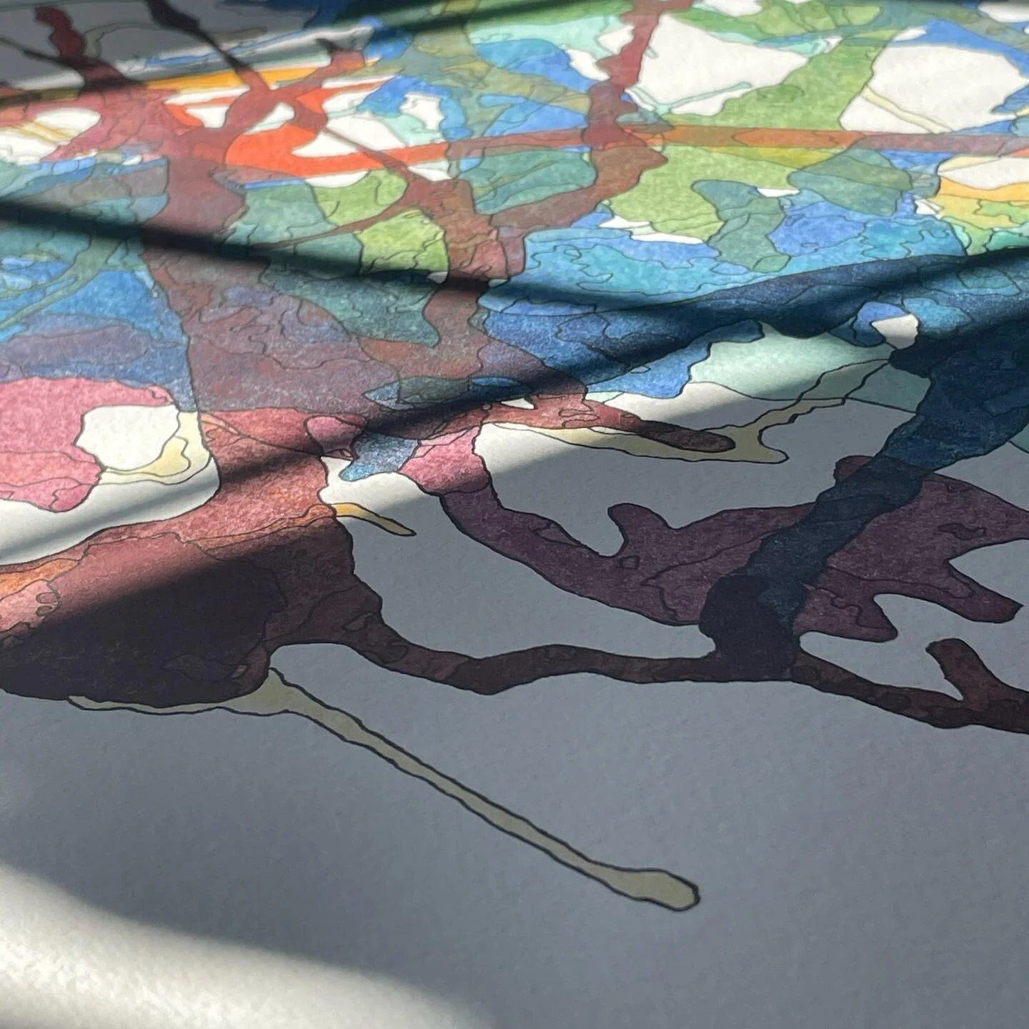 #emptylightproject #weshapetheuniverse #energeticpermaculture #timeisart #spaceisritual #sacredgeometry #abstractart #rainbow #watercolor #watercolorandink #heavyweightpaper  #interstellardownload #highvibration #heartsutra #mindscape #synapticexpans