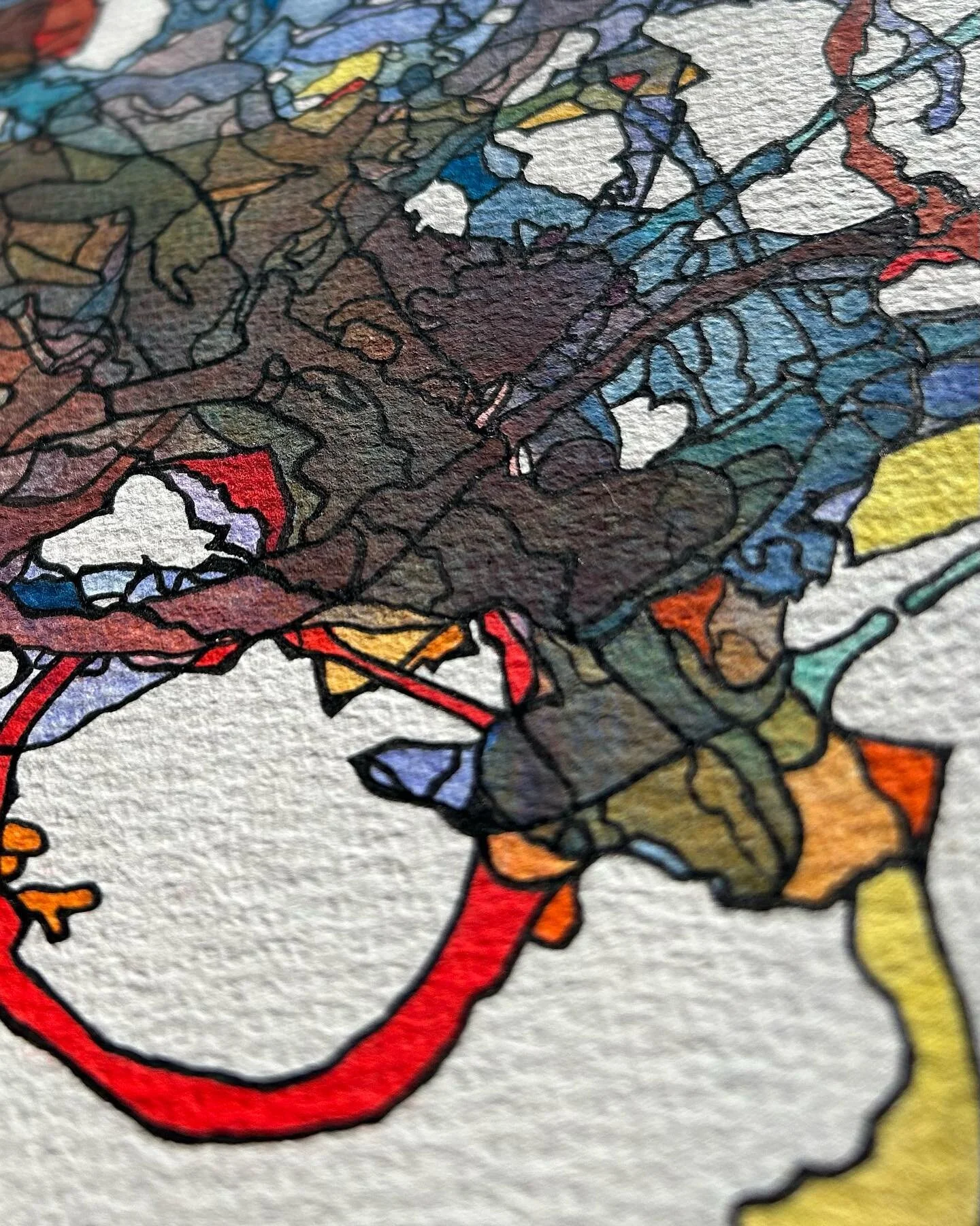 #jonathanseiberart #emptylightproject #weshapetheuniverse #energeticpermaculture #interstellardownload #timeisart #spaceisritual #sacredgeometry #abstractart #watercolor #watercolorandink #brushpen #deconstructedrainbow #shapeandcolor #originalart #w