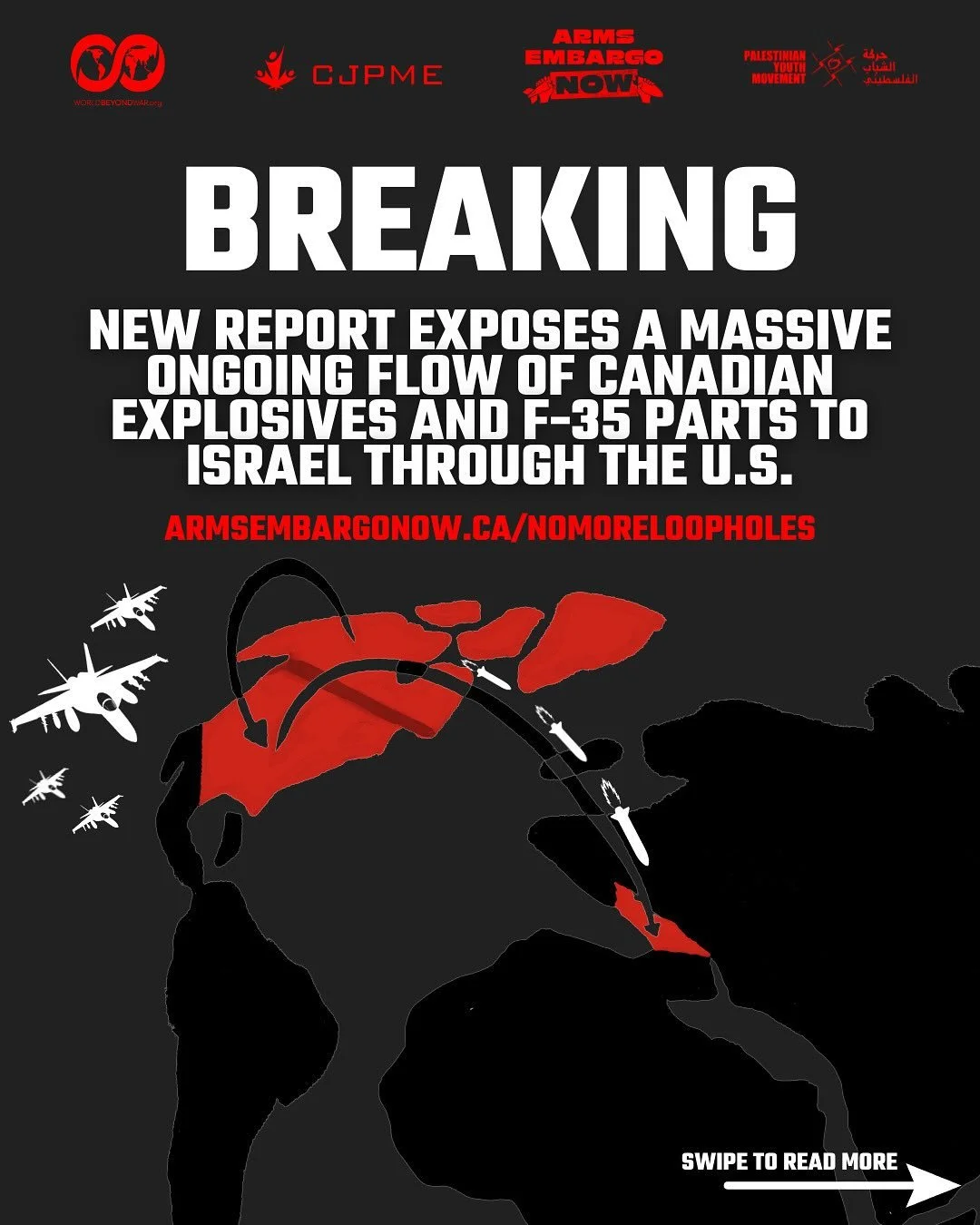 BREAKING: Canada&rsquo;s Loopholes Keep Weapons Flowing to Israel

Israel&rsquo;s assault and full occupation of Gaza continue, backed by Canadian policy and weapons. A new report reveals that Canada is still enabling the flow of military goods to Is