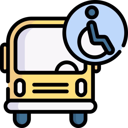 Icon: van with symbol for wheelchair access