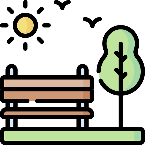 Icon: bench next to tree