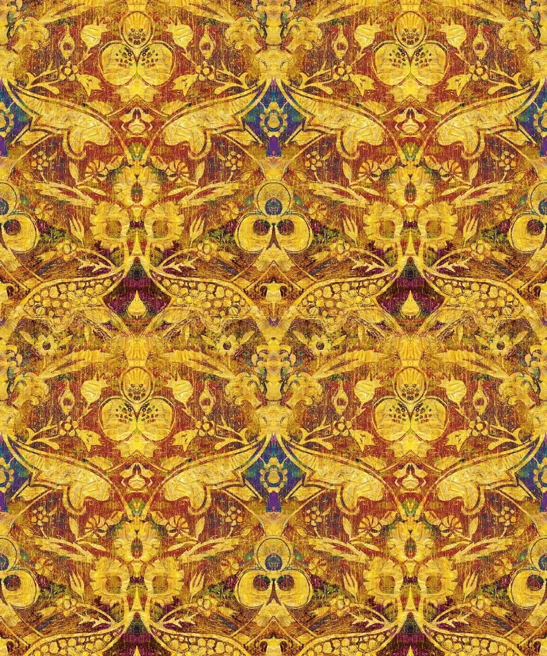 DAMASK Pomegranite Golden, detail