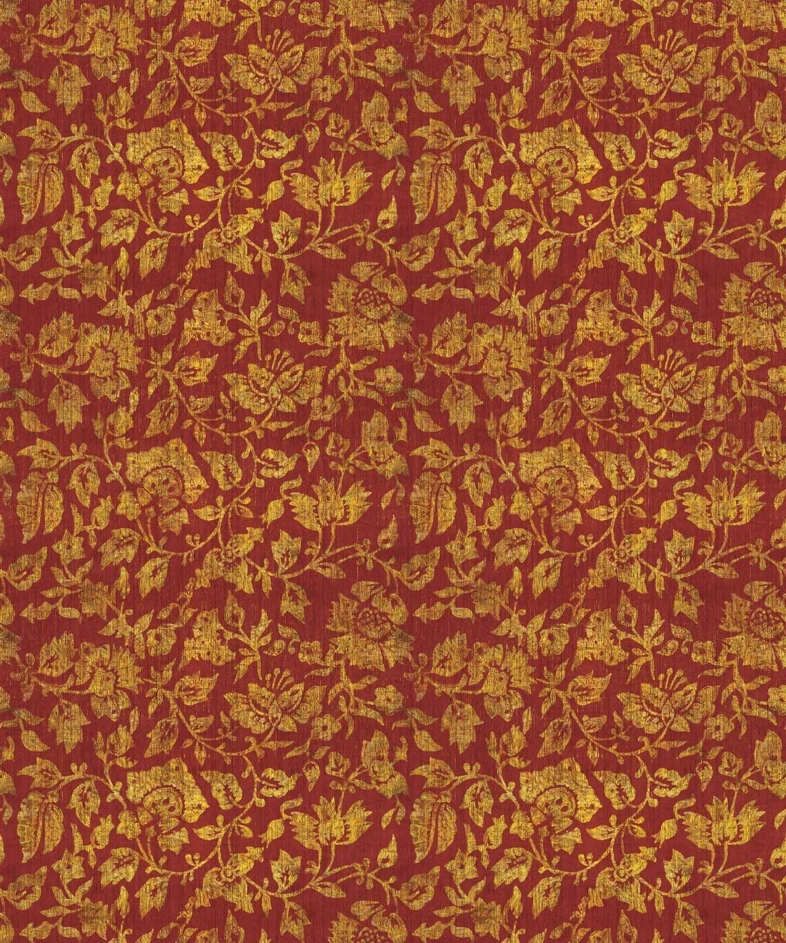 DAMASK Bloom Burgundy, detail