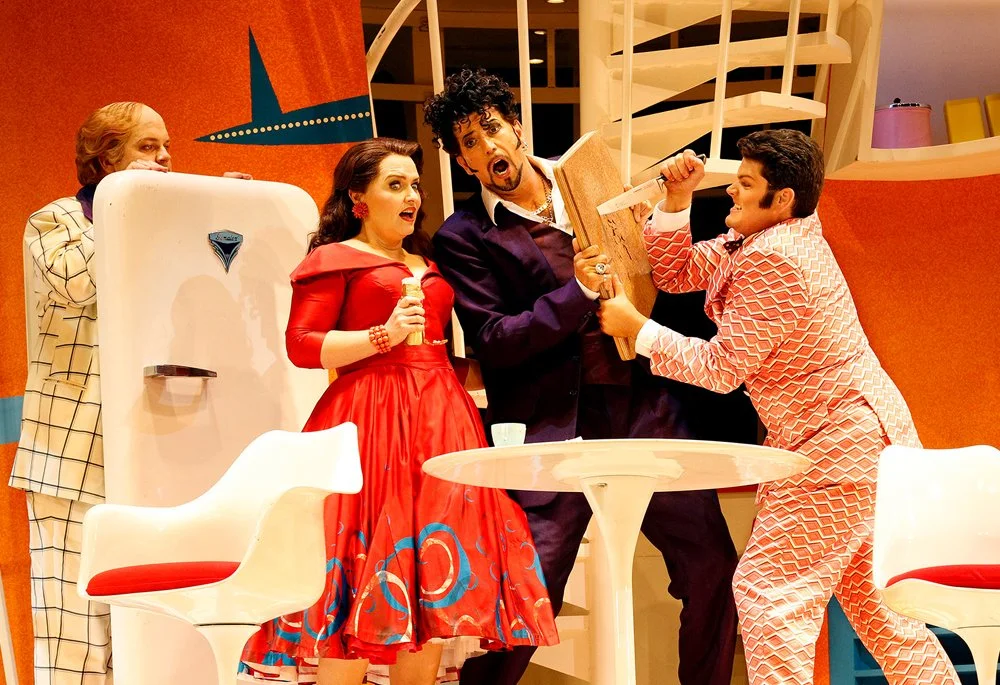 Fabric print design—The Turk in Italy, Opera Australia