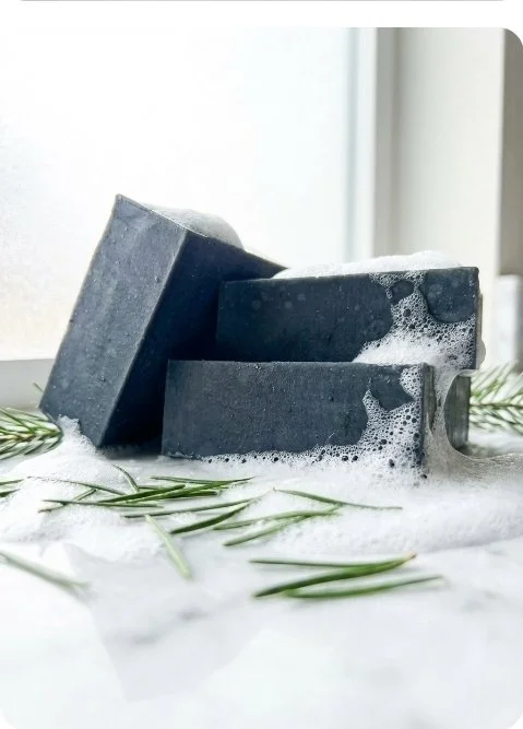 Charcoal goats milk soap