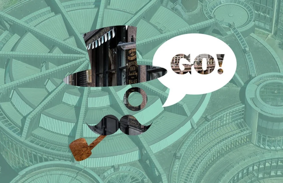 Illustration of the Monopoly man saying 'Go!'