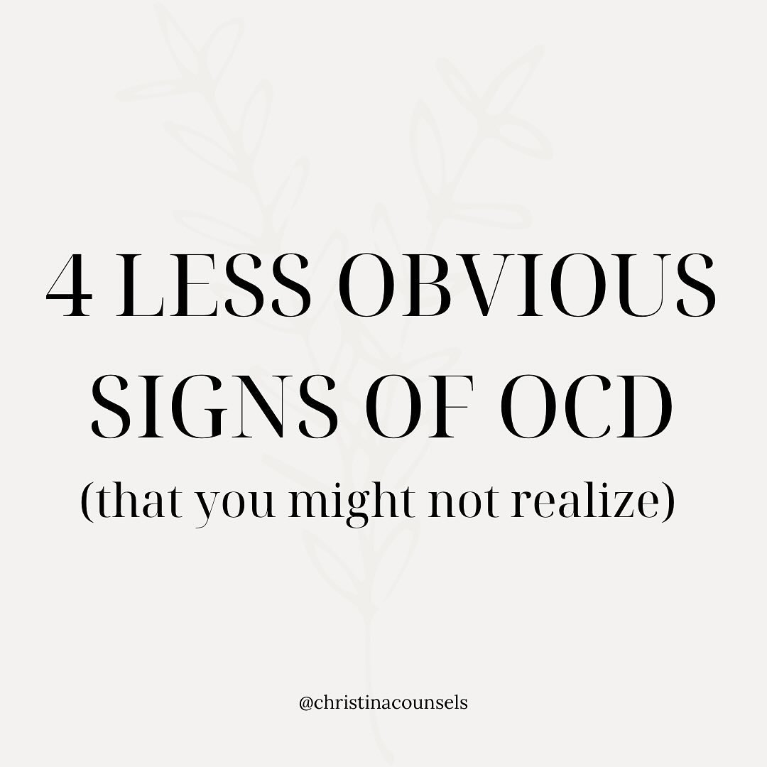 These are just SOME ways OCD can present itself, but may not be your experience with OCD. Literally anything can become a trigger, obsession, and compulsion, which can make OCD complicated to spot. 

Share some of your not so obvious signs of OCD 👇?