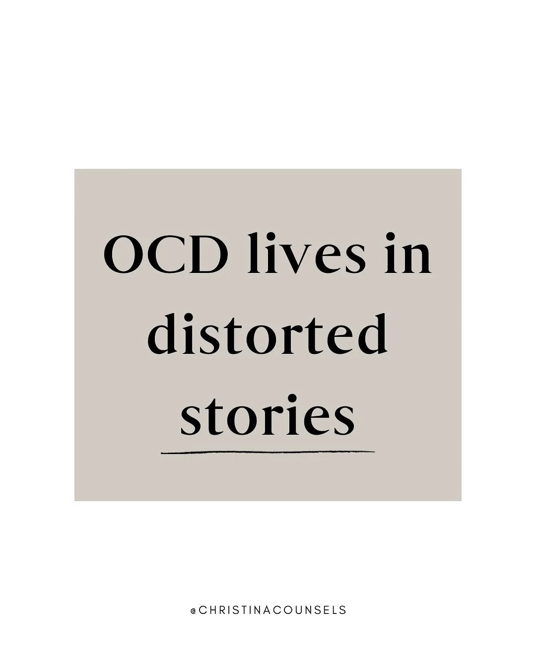 OCD often spins stories around what might be true, focusing on hypothetical possibilities and overlooking what&rsquo;s actually real in the present moment.

In these moments, obsessional doubts are driven by imagined scenarios rather than solid evide