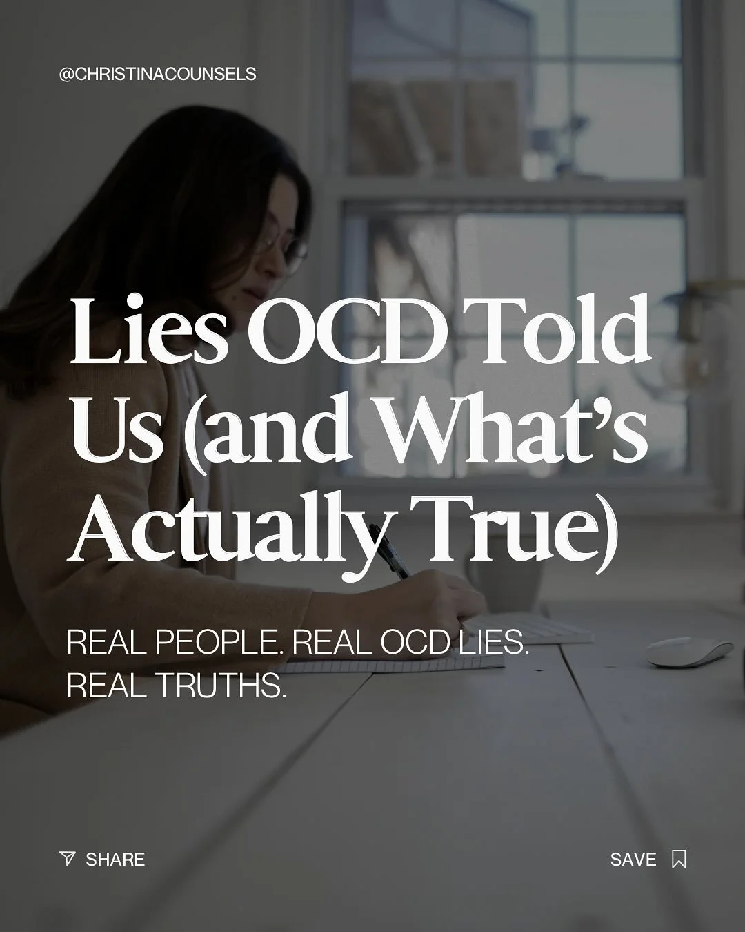 These are real responses from my IG story: &ldquo;Tell me a lie OCD told you&hellip; and then the truth.&rdquo;

For me, the lie was: 🌀 &ldquo;I&rsquo;m negligent and cause harm to others.&rdquo;
The truth? 💛 &ldquo;I&rsquo;m actually very responsi