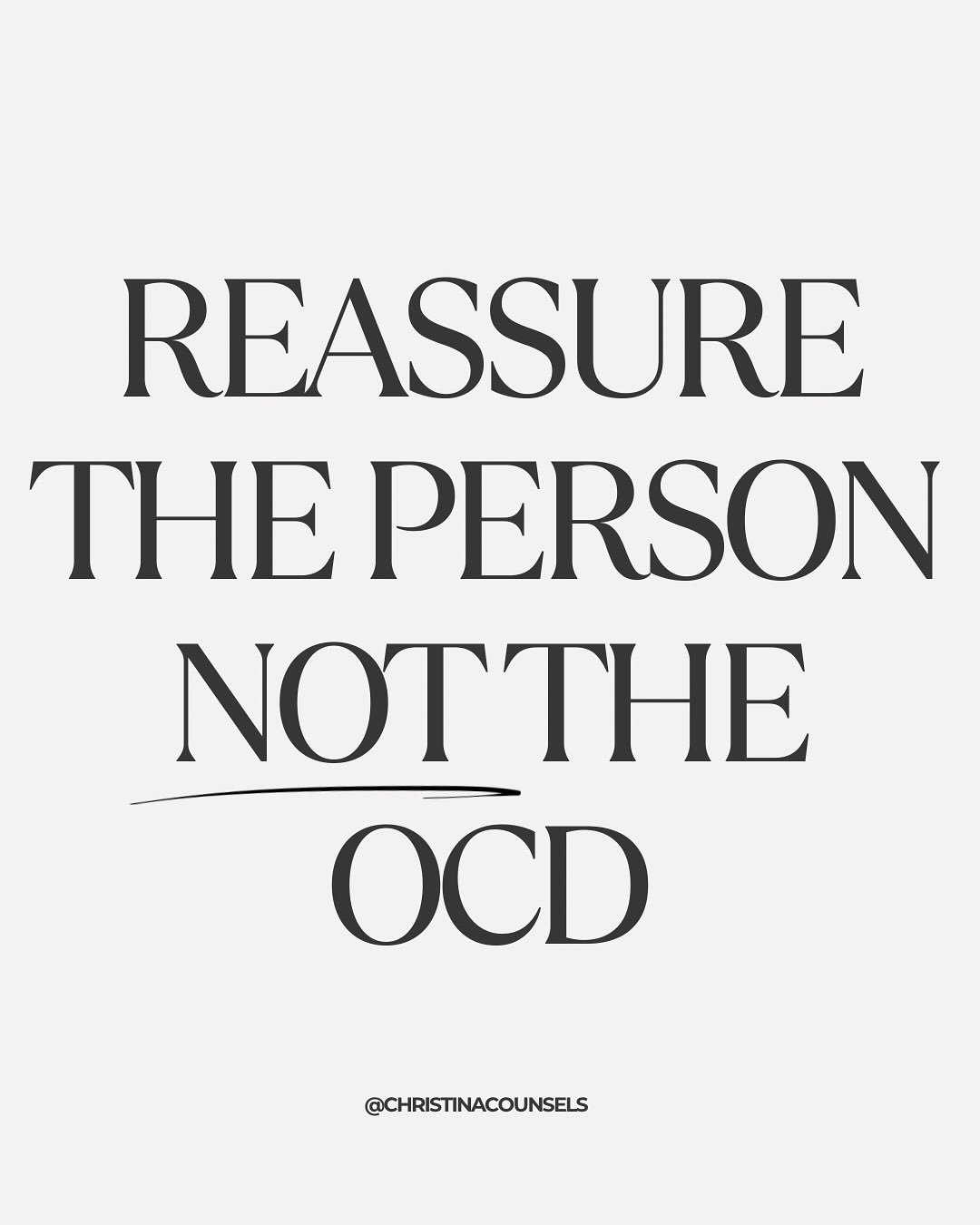 If you&rsquo;re someone who gives reassurance, please know this: you&rsquo;re not doing anything &ldquo;bad&rdquo;. 

You&rsquo;re responding the way any caring, supportive person would when someone they love is hurting. 

Reassurance is a natural hu