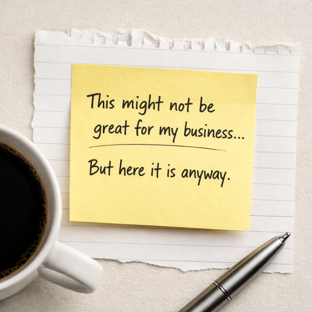 This Might Not Be Great for My Business… But Here It Is Anyway