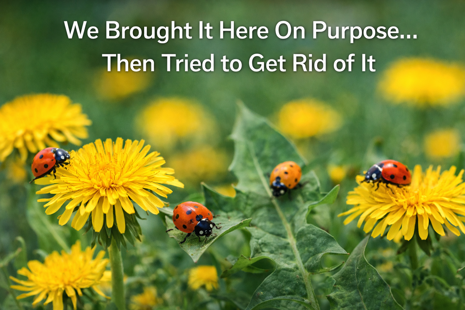 We Brought It Here On Purpose… Then Tried to Get Rid of It