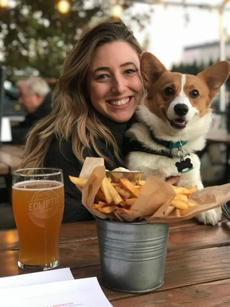 Tool Share Librarian Megan and her pup, Bagel