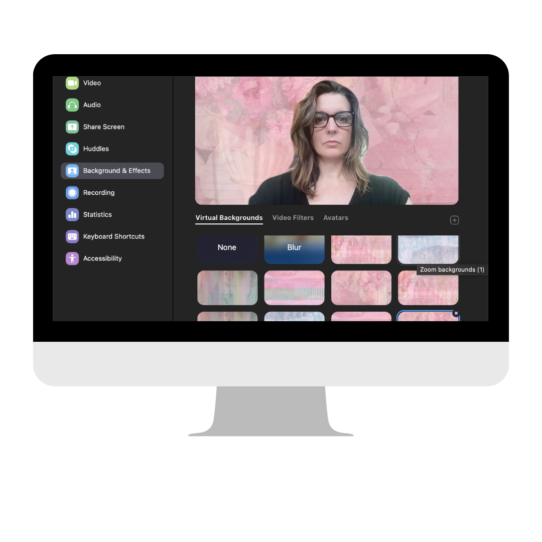 5. Choose a background to use (and follow steps 1 -3 to change)