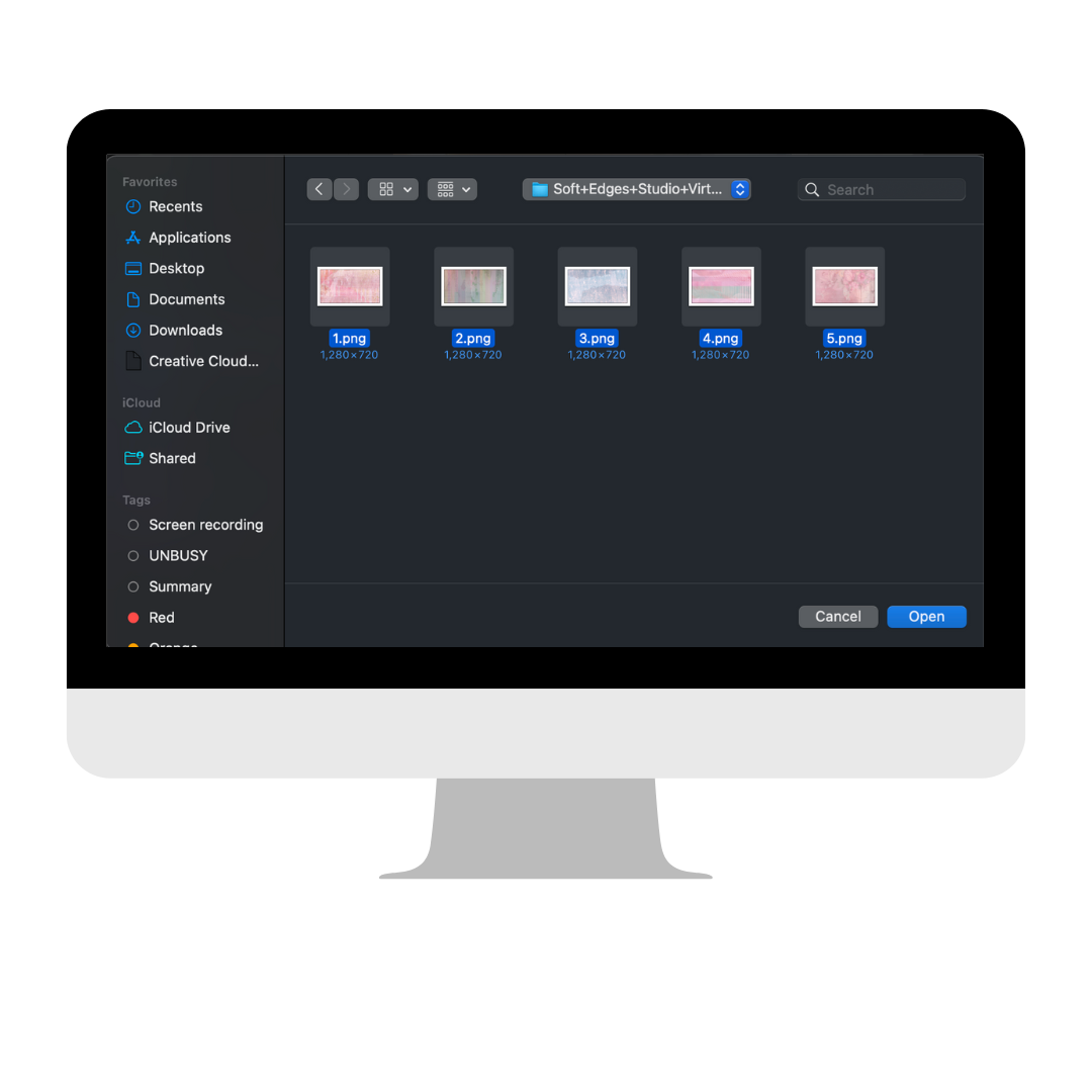 5. Click the '+ picture' under Backgrounds to upload new backgrounds (you can only select one at a time)